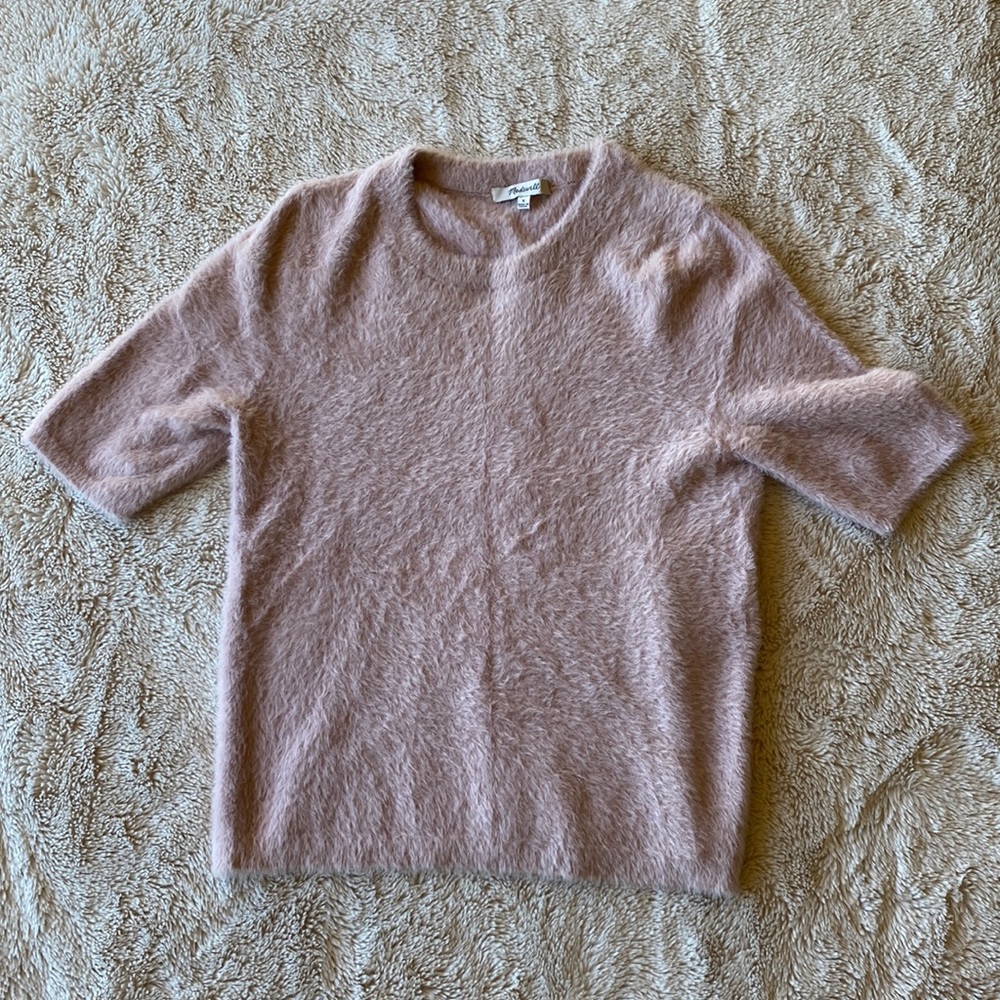 Madewell faux fur sweater top.